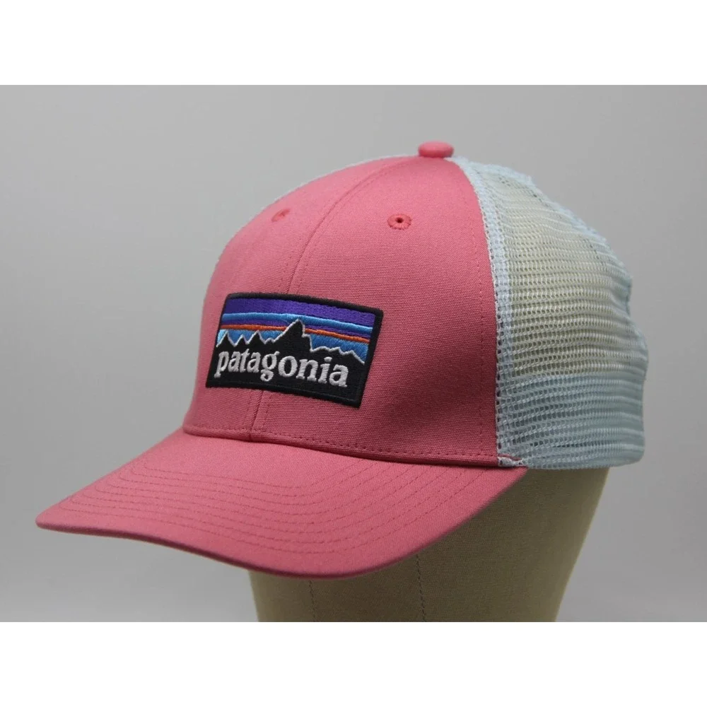 Patagonia Trucker Hat Women One Size OSFM Pink Mesh Snapback Logo Cap GOPCORE